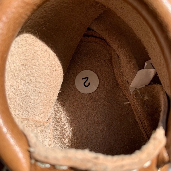 First Steps Leather Baby Toddler Moccasin Shoes
Brown Tan Size 2 Natural Walking - Picture 9 of 11